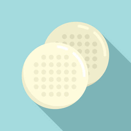 Tattoo studio round wipes icon, flat styleのイラスト素材