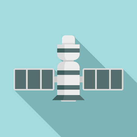 Signal satellite icon, flat styleのイラスト素材