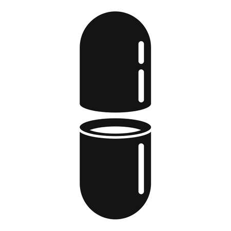 Capsule pill icon, simple styleのイラスト素材