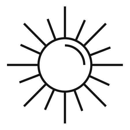 Summer sun icon, outline styleのイラスト素材