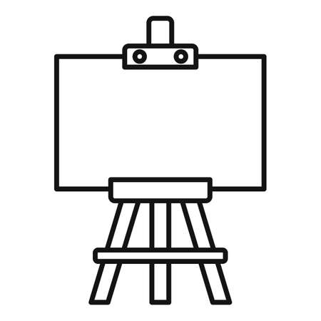 Education easel icon, outline styleのイラスト素材