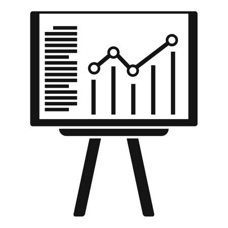 Internship banner graph icon, simple styleのイラスト素材