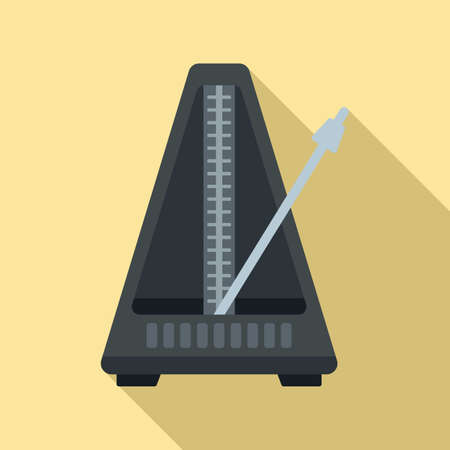 Metronome icon, flat styleのイラスト素材