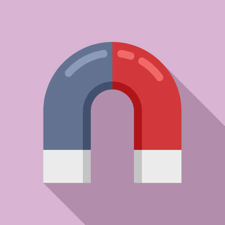 Gravity magnet icon, flat styleのイラスト素材