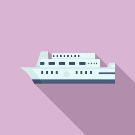 Old cruise icon, flat styleのイラスト素材