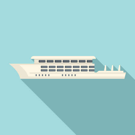 Wood cruise icon, flat styleのイラスト素材