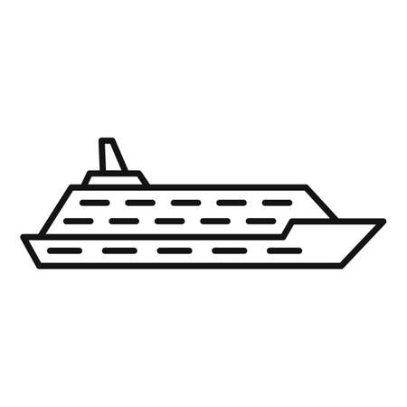 Ocean cruise icon, outline styleのイラスト素材