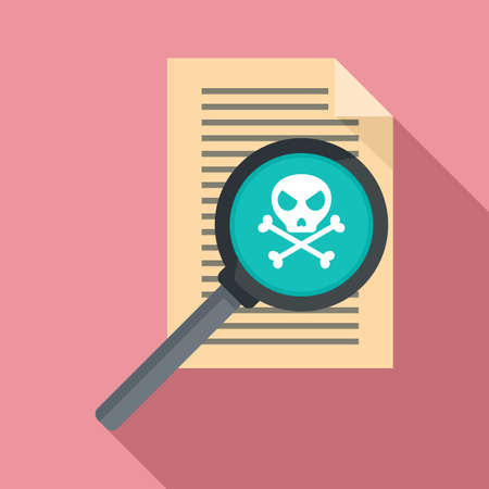Fraud personal paper icon, flat styleのイラスト素材