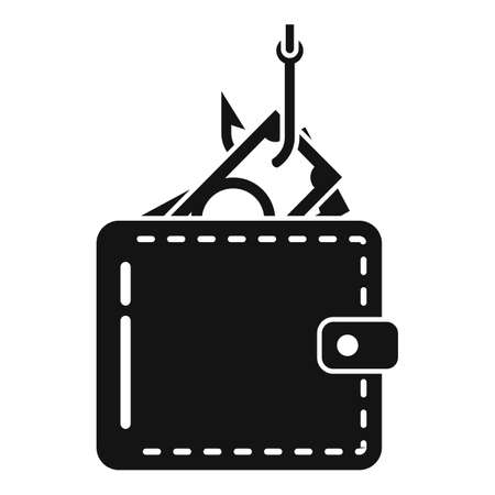 Digital wallet fraud icon, simple styleのイラスト素材