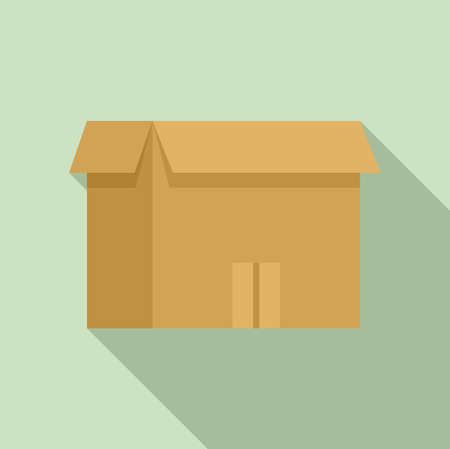 Storage objects box icon, flat styleのイラスト素材