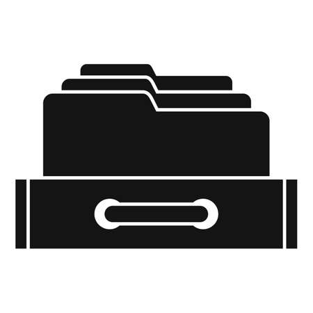 Storage office folders icon, simple styleのイラスト素材