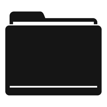 Storage computer folder icon, simple style