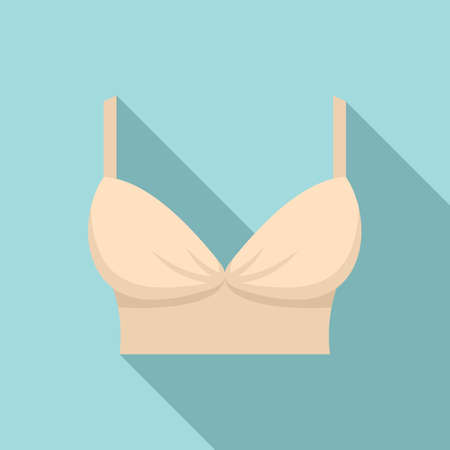 Slip bra icon, flat styleのイラスト素材