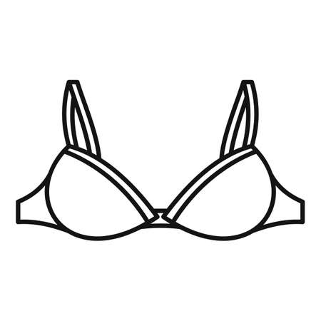 Underwear bra icon, outline styleのイラスト素材