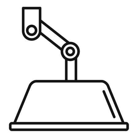 Room surgical light icon, outline styleのイラスト素材