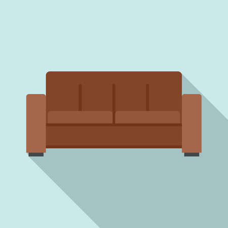 Folding sofa icon, flat styleのイラスト素材