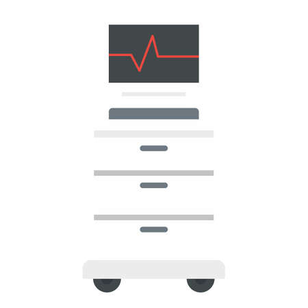 Surgery heart monitor icon, flat styleの写真素材