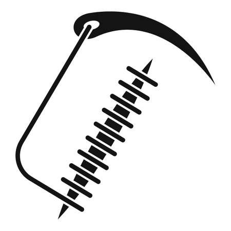 Closed suture icon, simple styleの写真素材