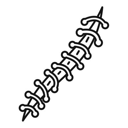 Suture icon, outline styleの写真素材