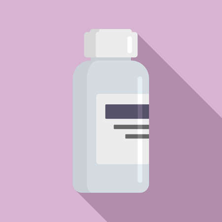 Syringe liquid bottle icon, flat styleの写真素材
