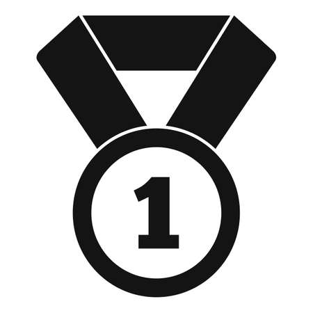 Biathlon gold medal icon, simple styleの写真素材