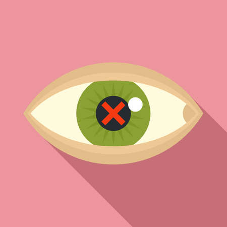 Confuse human eye icon, flat styleの写真素材