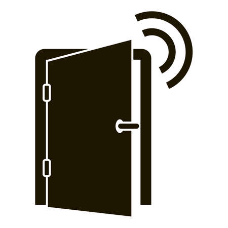 Smart open door icon, simple styleの写真素材