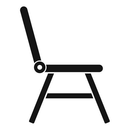 Folding plastic chair icon, simple styleのイラスト素材