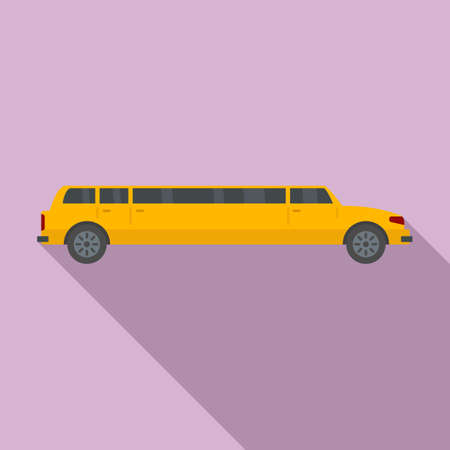 Travel limousine icon, flat styleの写真素材