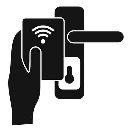 Control smart door lock icon, simple styleの写真素材