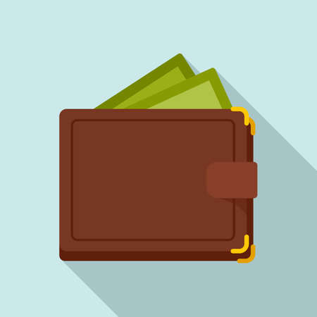 Wallet icon, flat styleの写真素材