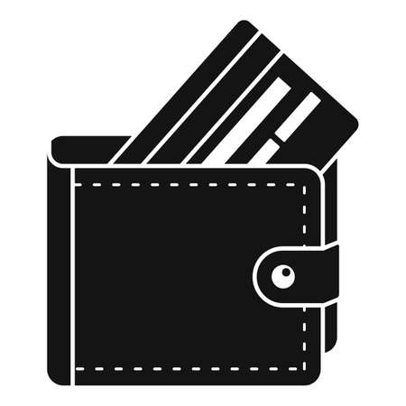 Leather wallet icon, simple styleの写真素材