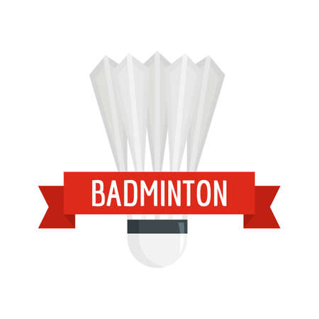 Badminton sport logo, flat styleの写真素材