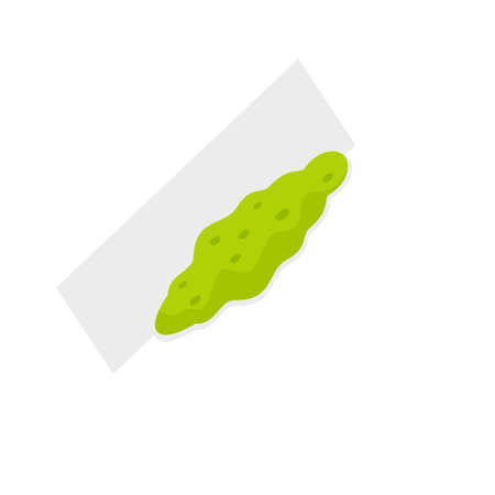 Marijuana powder in paper icon, flat styleの写真素材