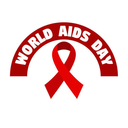 World aids day tolerance logo set, flat style