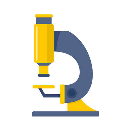 Lab microscope icon, flat styleの写真素材