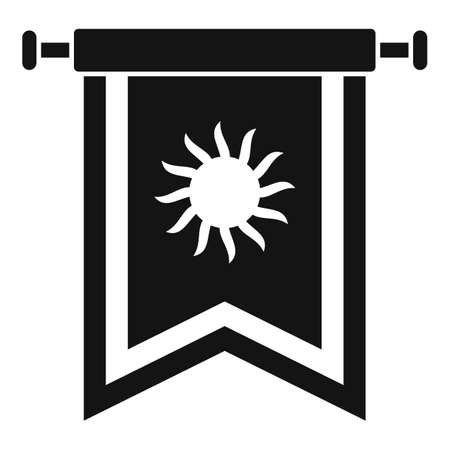 Royal knight flag icon, simple styleの写真素材