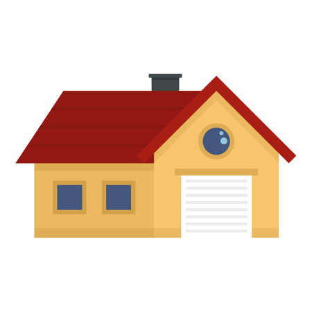 House with garage icon, flat styleの写真素材