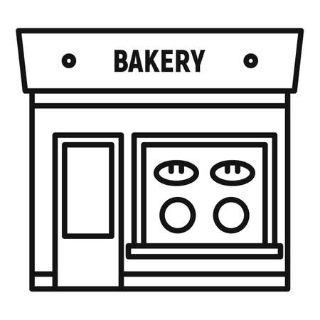 Bakery street shop icon, outline styleの写真素材