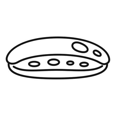 Chocolate eclair icon, outline styleの写真素材