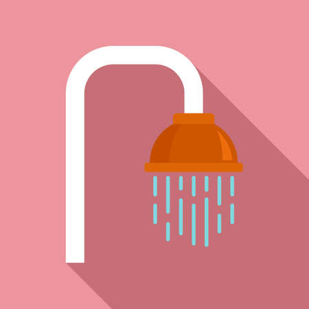 Bathroom shower icon, flat styleの写真素材