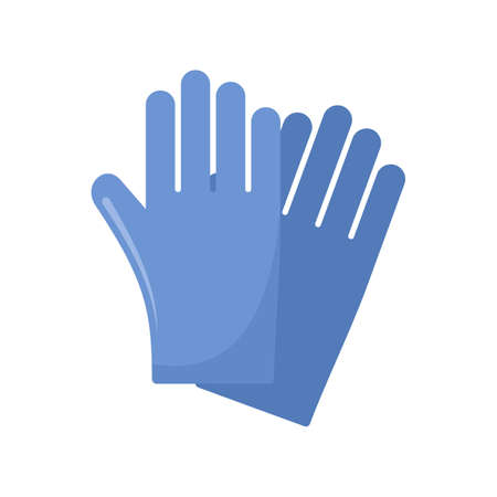 Rubber gloves icon, flat styleの写真素材