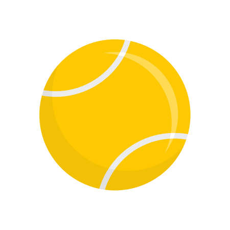 Tennis ball icon, flat styleの写真素材