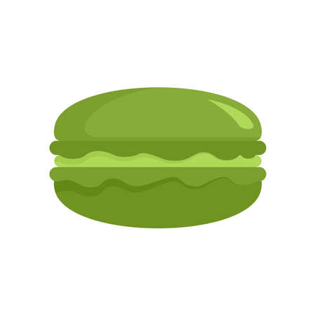 Matcha burger icon, flat styleの写真素材