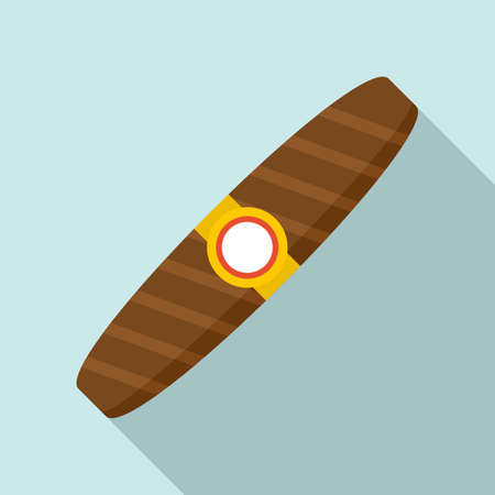 Duty free cigar icon, flat styleのイラスト素材