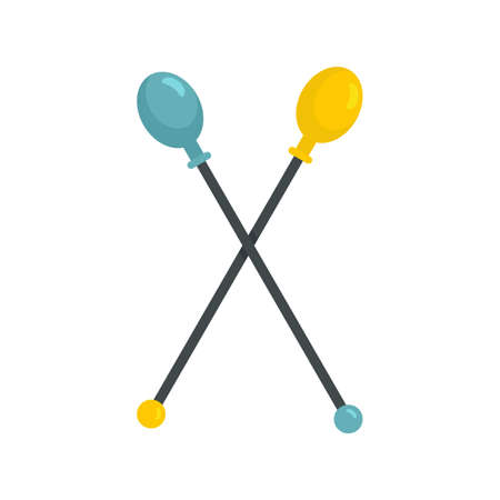 Gymnastics sticks icon, flat styleの写真素材