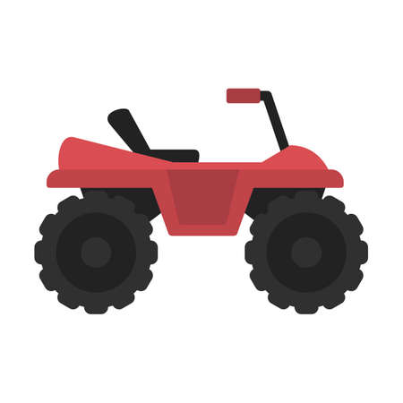 Quad bike icon, flat styleの写真素材