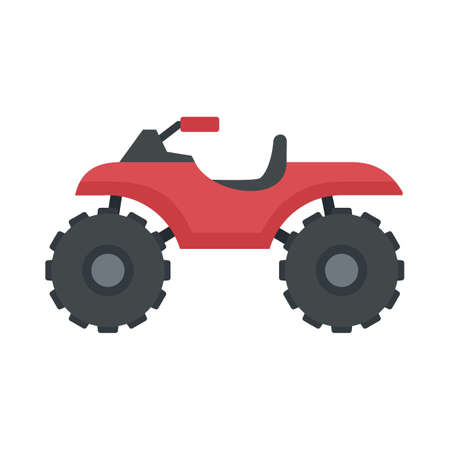 Hunter quad bike icon, flat styleの写真素材