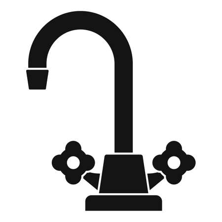Retro water tap icon, simple styleの写真素材