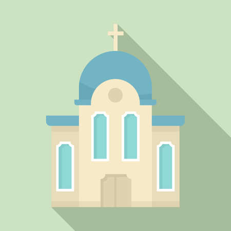 Christian church icon, flat styleの写真素材